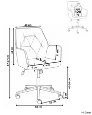 Desk Chair CELARA Velvet Pink_1085829