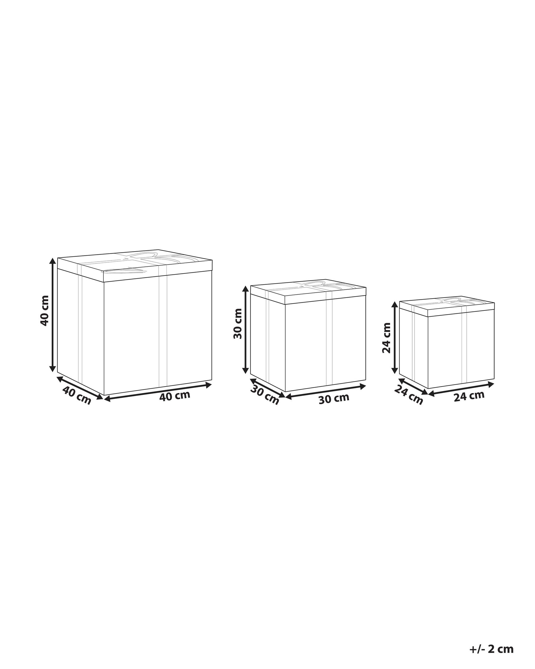 Set of 3 Baskets Christmas Gifts CADEAU Rattan Natural_880274