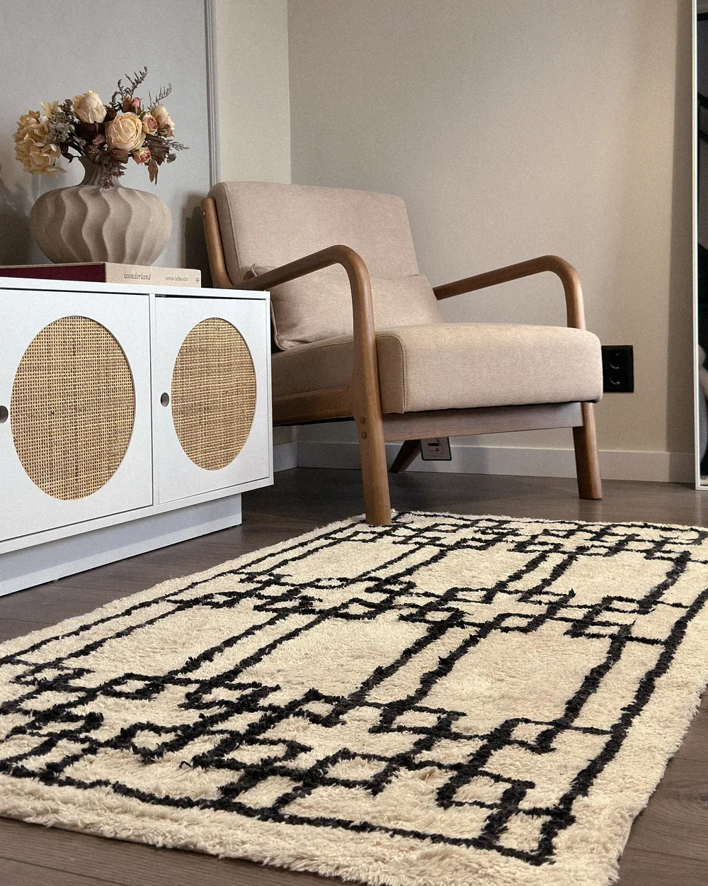 Rug TURHAL Beige 80 x 150 cm Cotton_961628
