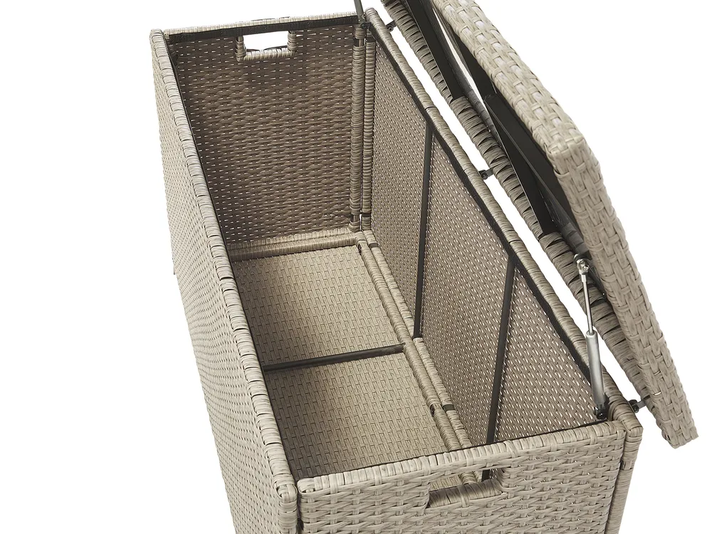 Storage Box MODENA 126 cm 46 cm PE Rattan Taupe_776506