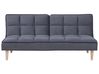 Sofa Bed 3 Seater SILJAN Fabric Dark Grey
