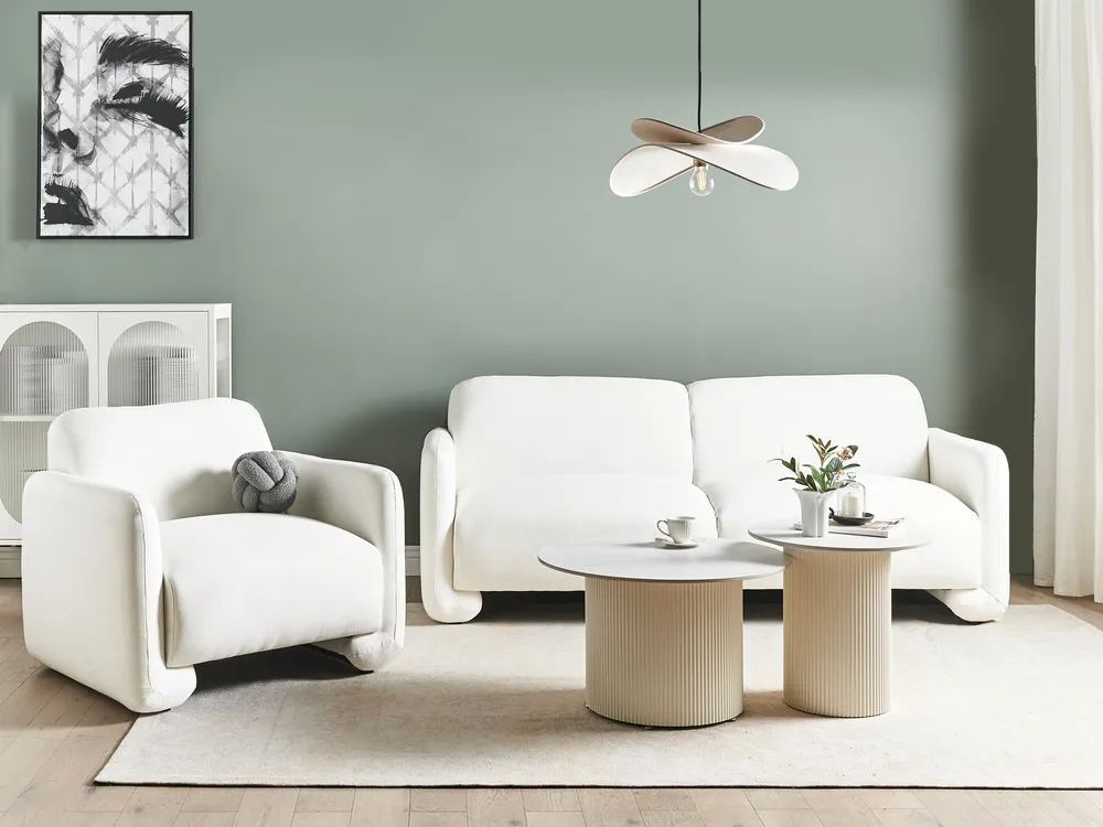 Soffa 3-sits SALAND Vit_976059