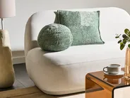 Set of 2 Decorative Cushions MARANTA 30 x 30 cm 45 x 45 cm Corduroy Green Solid_1042291