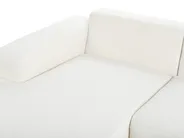Hörnsoffa 4-sits LUNGO Bouclé Vit Högervänd_962423