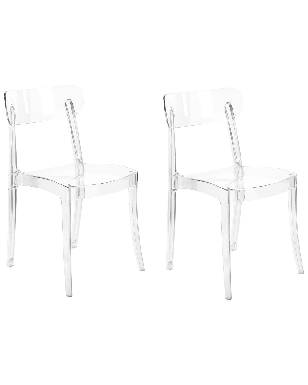 Set of 2 Dining Chairs COVINGTON Transparent