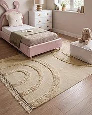 Barnmatta NAKO  Beige 160 x 230 cm Bomull_1155182