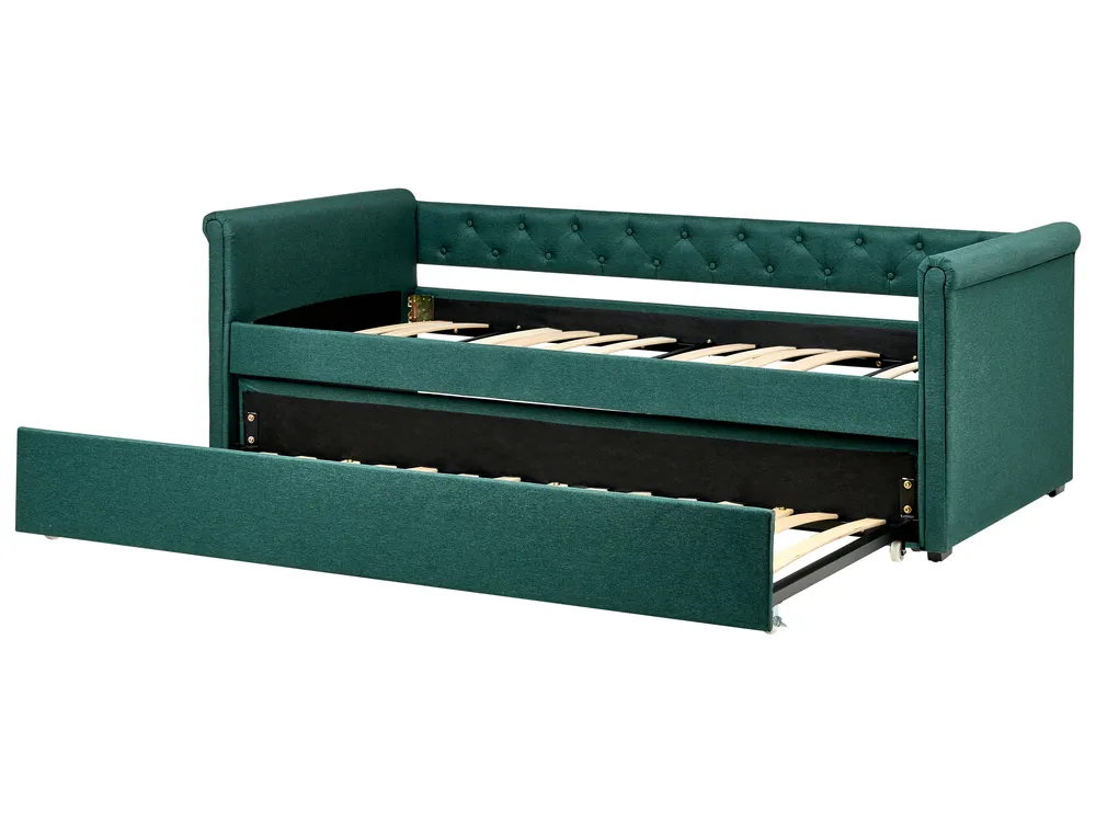 Trundle Bed Fabric LIBOURNE 90 x 200 cm (EU Single) Dark Green_729674