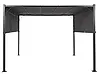 Paviljong LED PARGA 310 cm x 310 cm Metall Mörkgrå