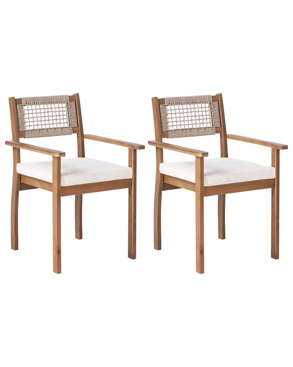Set of 2 Garden Chairs SUMIRAGO Acacia Wood Light Brown