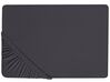 Fitted Sheet HOFUF 180 x 200 cm Cotton Black