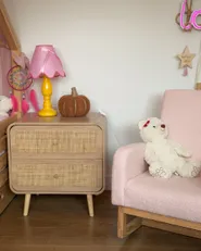 Sängbord med 2 förvaringslådor SCONE Ljusbrun_1186296
