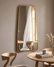 Wall Mirror LEVET 58 cm 122 cm Metal Gold_900661