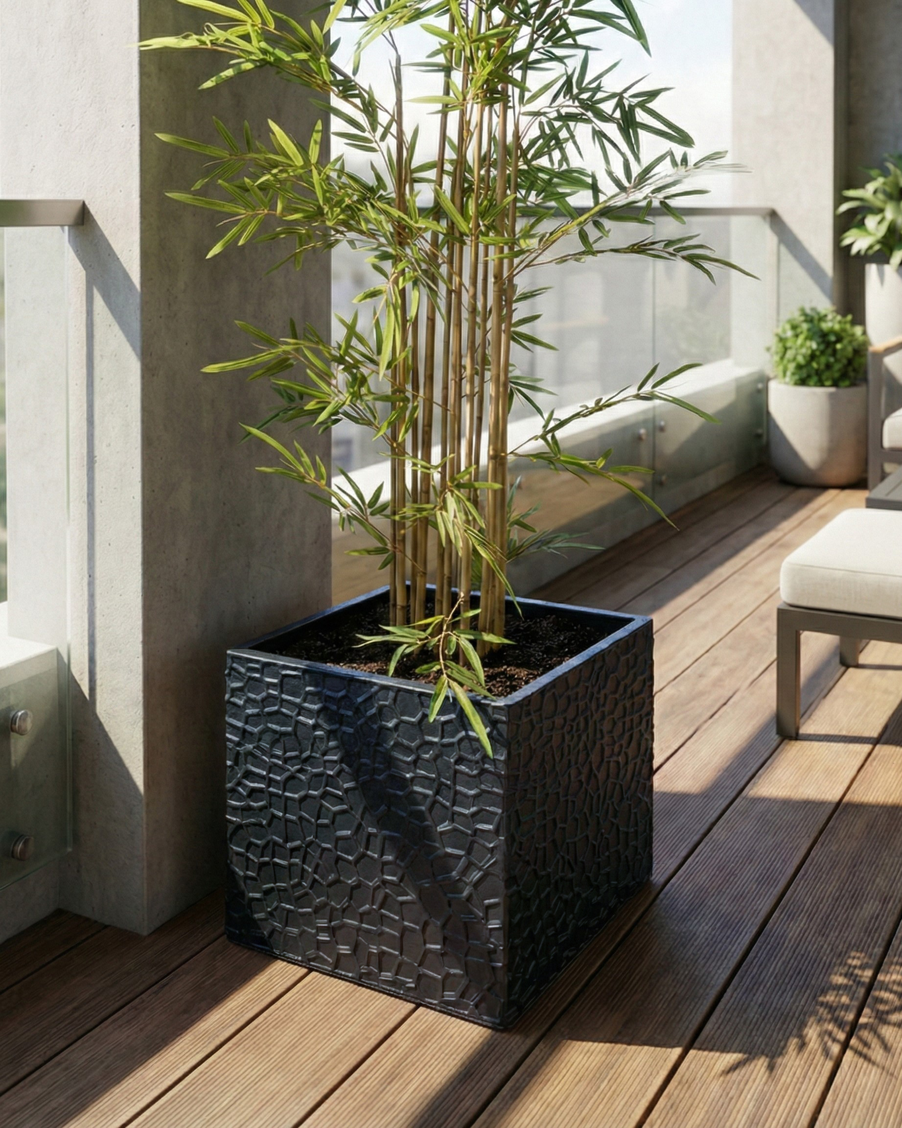 Plant Pot FEIYAN 44 cm Black_1049791