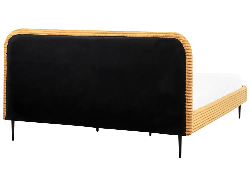 Bed Corduroy FLAYAT 180 x 200 cm (EU Super King) Orange_967982