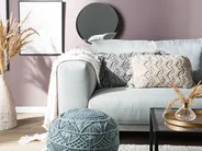Throw Cushion KIRIKKALE 30 x 45 cm Cotton Grey Geometric Pattern_753400
