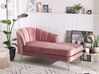 Left-Hand Chaise Longue ALLIER Velvet Pink