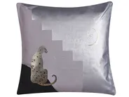 Set of 2 Decorative Cushions DIGITALIS 45 x 45 cm Cotton Grey Abstract Pattern_801596