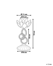 Candle Holder OVIEDO 19 cm Glass Silver_783331