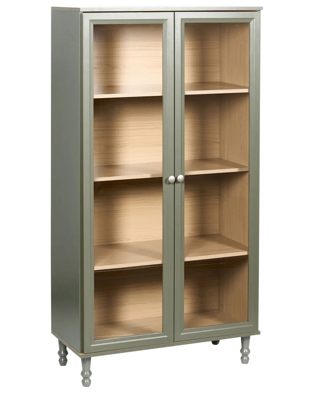 Glass Display Cabinet TINGLEDALE 80 cm Green