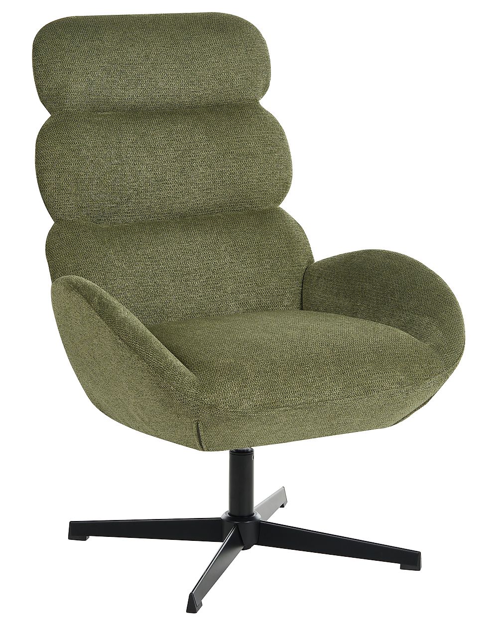 Swivel Armchair AALBORG Fabric Green