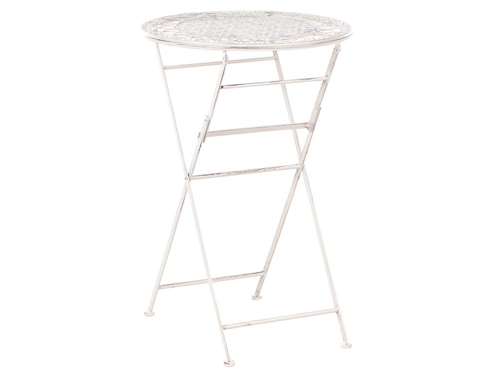 Ulkobaaripöytä taitettava TRIESTE 60 cm 60 cm Metalli Vaaleanbeige