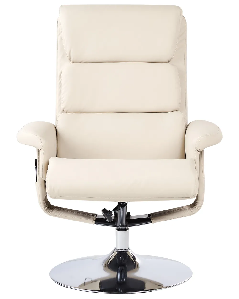 Massage Chair LEGEND with Footstool Faux Leather Light Beige_963865