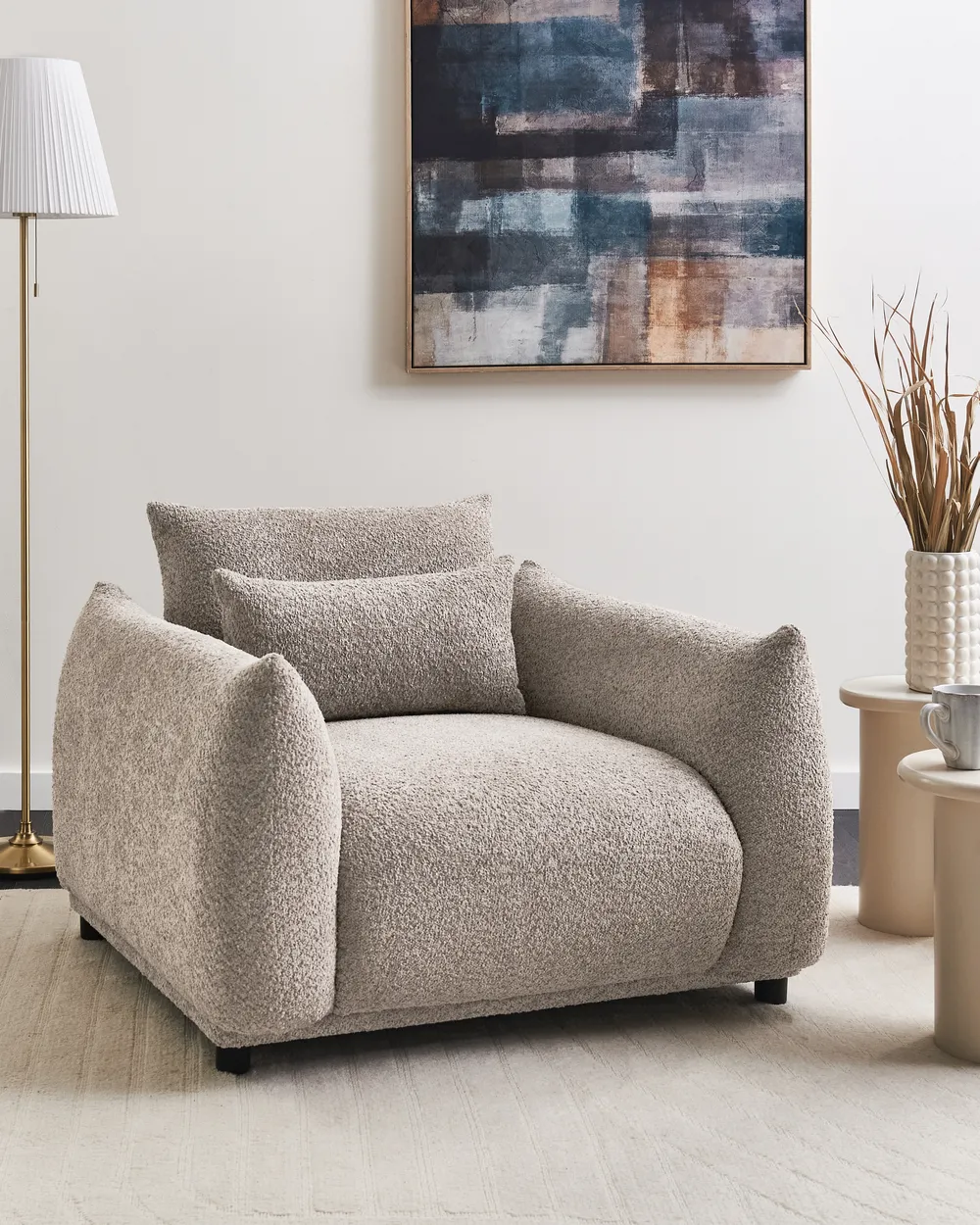 Armchair JAMSA Boucle Taupe