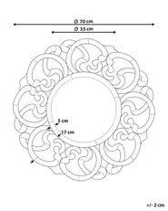 Wall Mirror MORNAIX 70 cm 70 cm Silver_756626