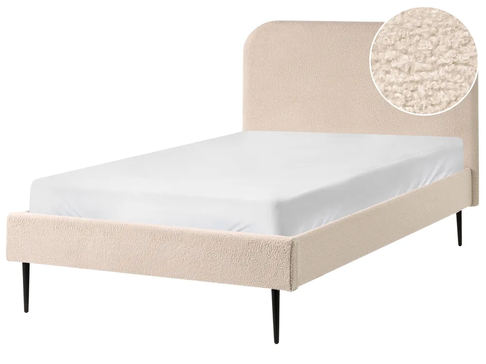 Boucle Bed Beige FLAYAT Various Sizes