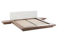 Säng med lamellram ZEN 160 x 200 cm Brun askfanér_751584