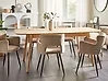 Extending Dining Table MADOX Light Oak 150/190 cm 90 cm