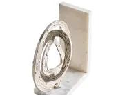 Set of Bookends RABINA Marble Silver_1011983