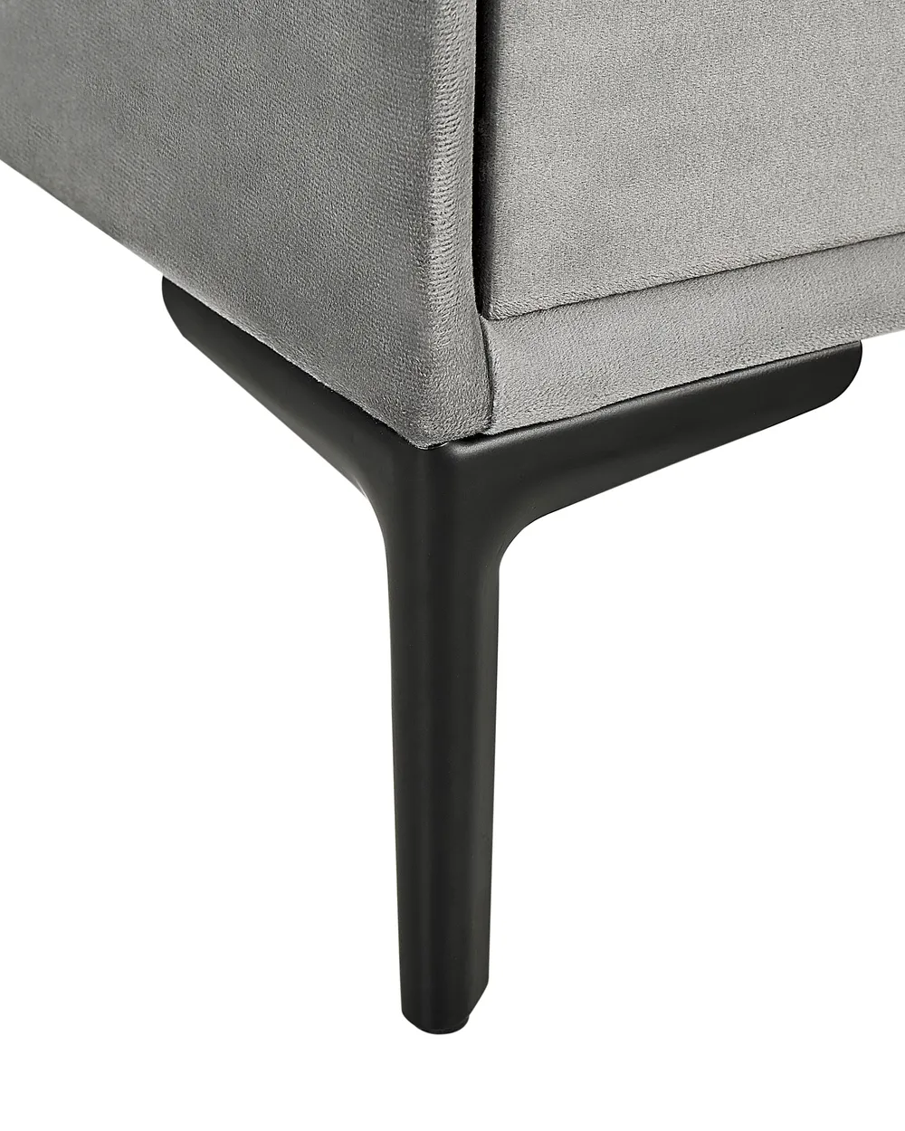 2 Drawer Bedside Table SEZANNE Velvet Light Grey_795407