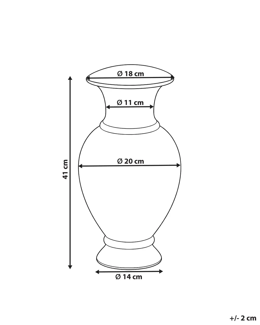 Blomvas CALCEOLUS 41 cm Metall Guld_1184926
