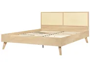Bed Rattan MONPAZIER 160 x 200 cm (EU King Size) Light Brown_863386