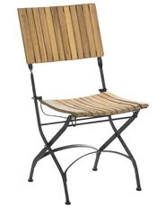 Set of 2 Garden Chairs LASCARI Armless Acacia Wood Light Brown_1074267