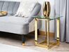 Side Table CRYSTAL Tempered Glass Gold