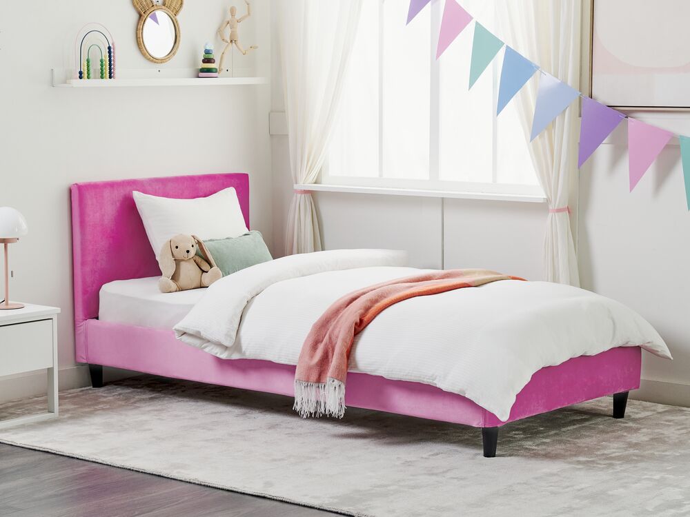 Sengeovertrekk Fløyel FITOU 90 x 200 cm Fuchsia