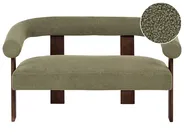 Soffa 2-sits ILBRO Bouclé Grön/ Mörkbrun_984820