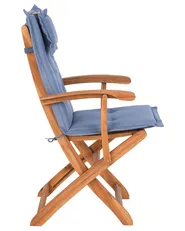 Garden Chair MAUI Acacia Wood Blue_755761