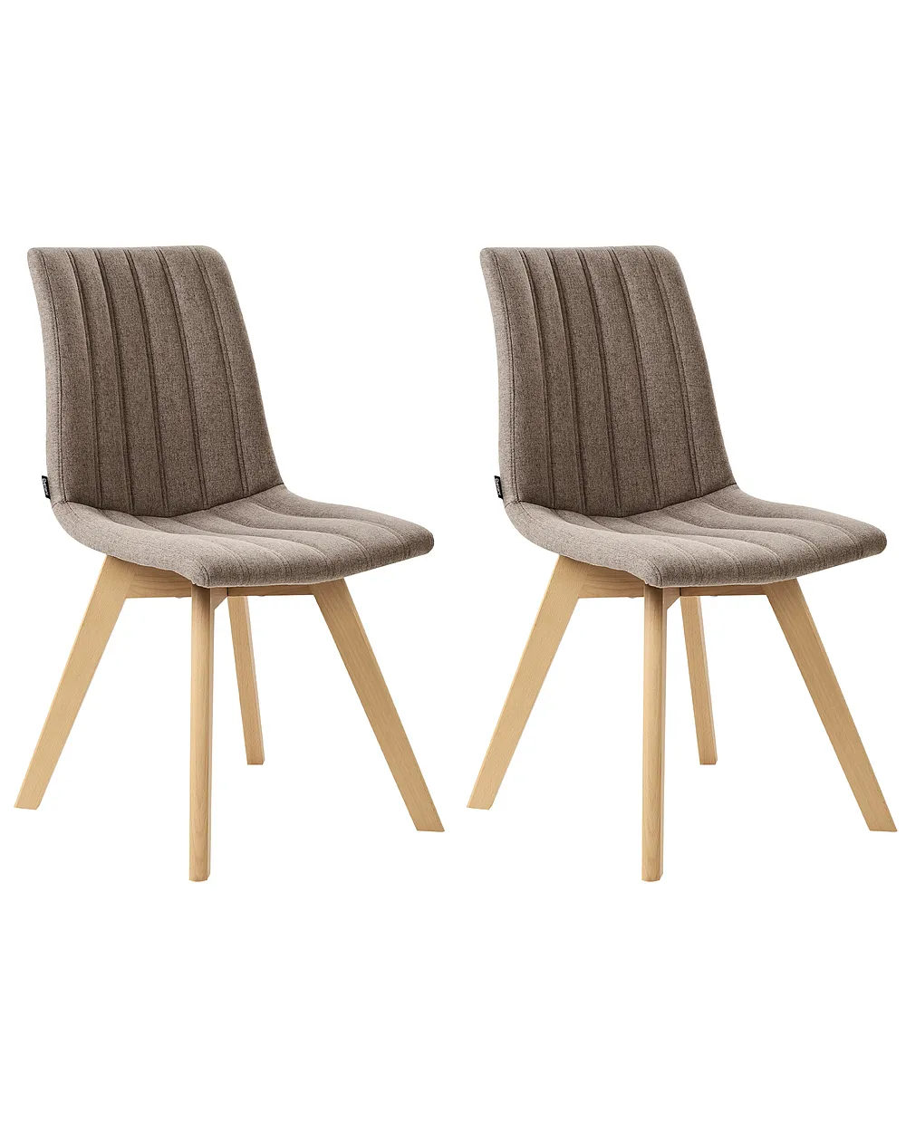 Set med 2 matstolar CALGARY Brun