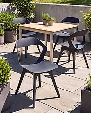 Puutarhatuolisetti 4 kpl LACHANIA Musta_1174326