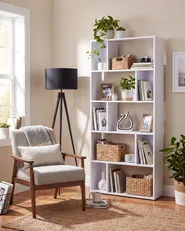 5 Tier Bookcase ORILLA 174 cm White_708068
