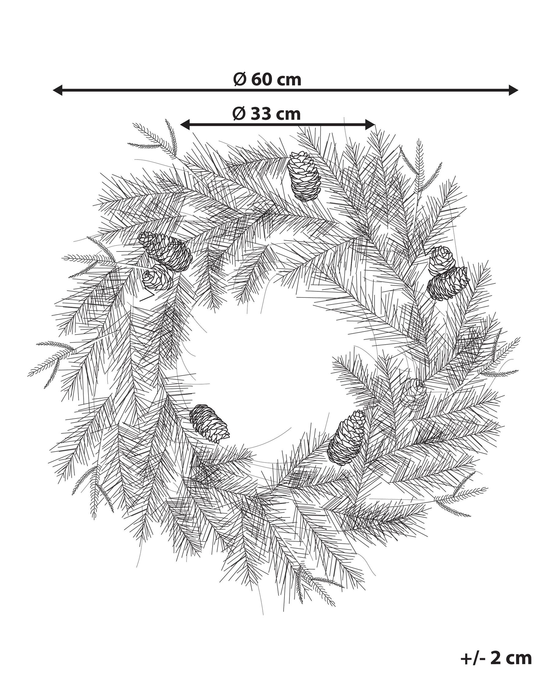 Christmas Wreath KAMERUN 60 cm Green_881174