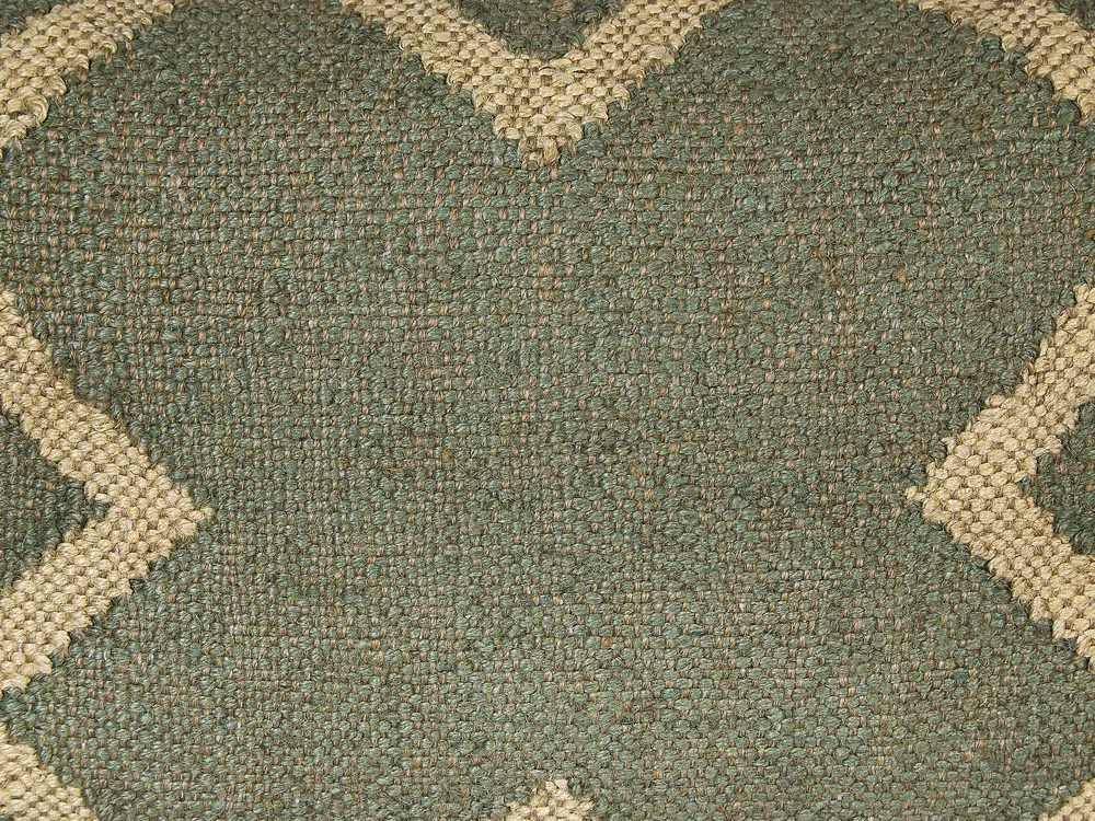 Set of 2 Decorative Cushions GOPI 30 x 50 cm Jute Green Geometric Pattern_847602