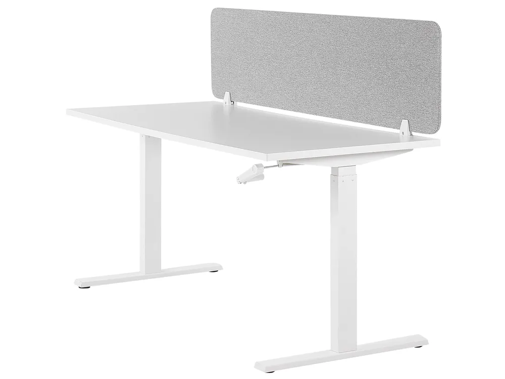 Skillevegg for skrivebord WALLY 120 x 40 cm Lysegrå_1068069