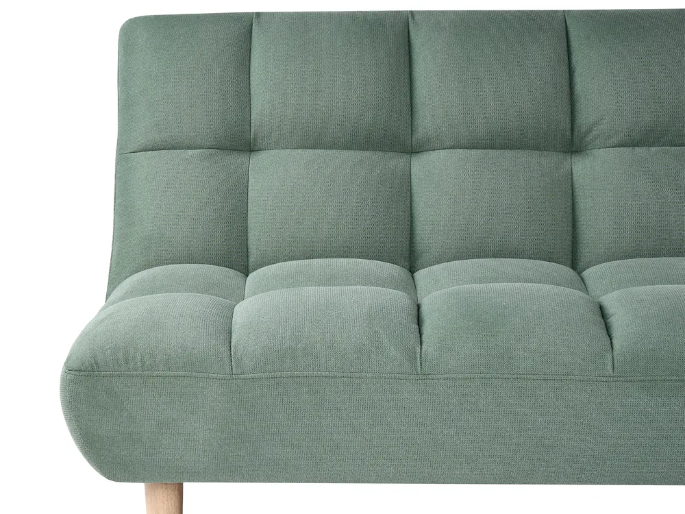 Sofa Bed 2 Seater RISOR Fabric Light Green_1053588