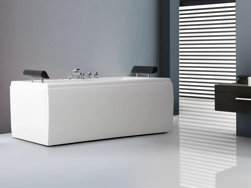 Kulmaporeamme LED-valolla MONTEGO 172 x 83 cm Valkoinen_857952