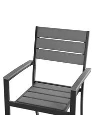 Set of 4 Garden Chairs PRATO Grey_741531