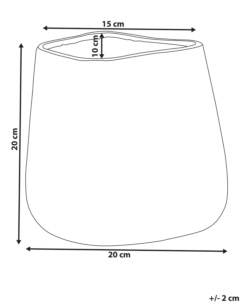 Koristemaljakko CIRTA 20 cm Kivitavara Kulta_818251